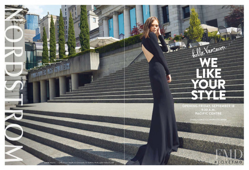 Coco Rocha featured in  the Nordstrom advertisement for Autumn/Winter 2015