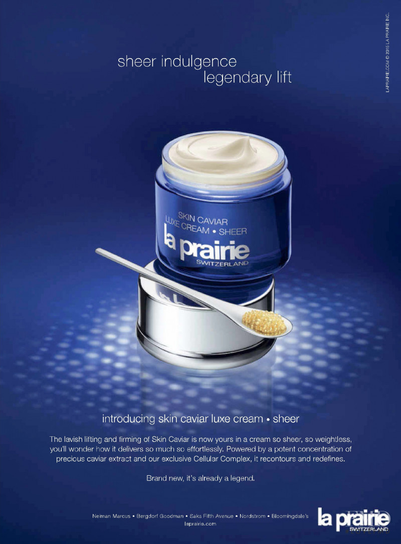 La Prairie advertisement for Autumn/Winter 2015