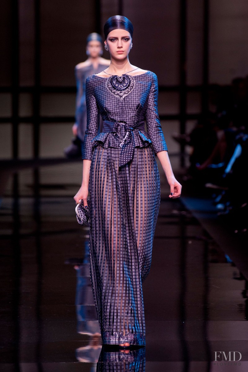 Esther Heesch featured in  the Armani Prive fashion show for Spring/Summer 2014
