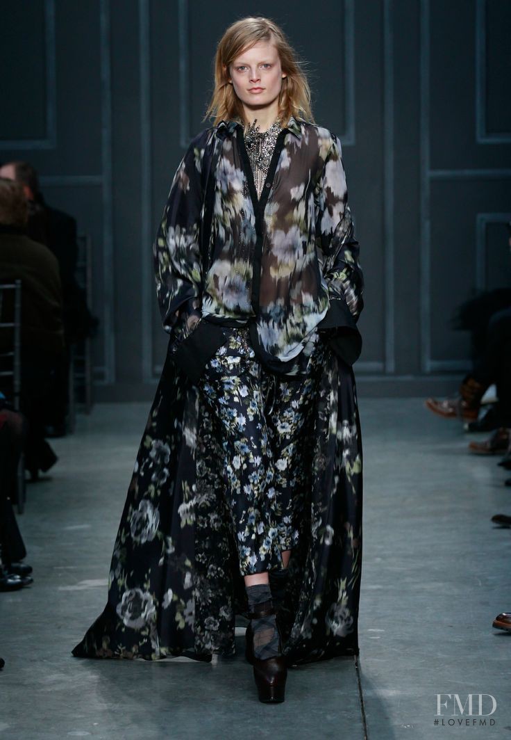 Hanne Gaby Odiele featured in  the Vera Wang fashion show for Autumn/Winter 2014