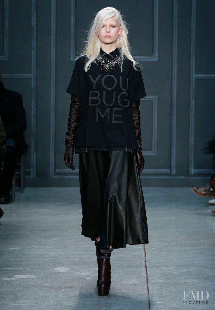 Ola Rudnicka featured in  the Vera Wang fashion show for Autumn/Winter 2014