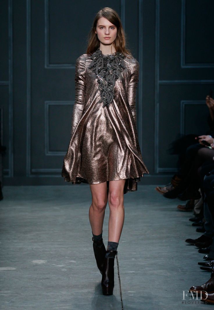 Tilda Lindstam featured in  the Vera Wang fashion show for Autumn/Winter 2014