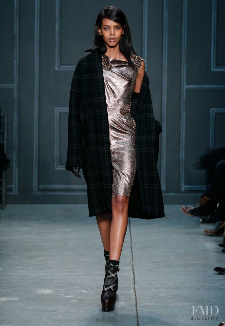 Grace Mahary featured in  the Vera Wang fashion show for Autumn/Winter 2014