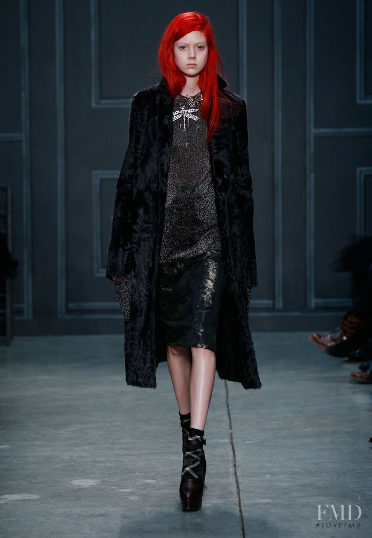 Natalie Westling featured in  the Vera Wang fashion show for Autumn/Winter 2014