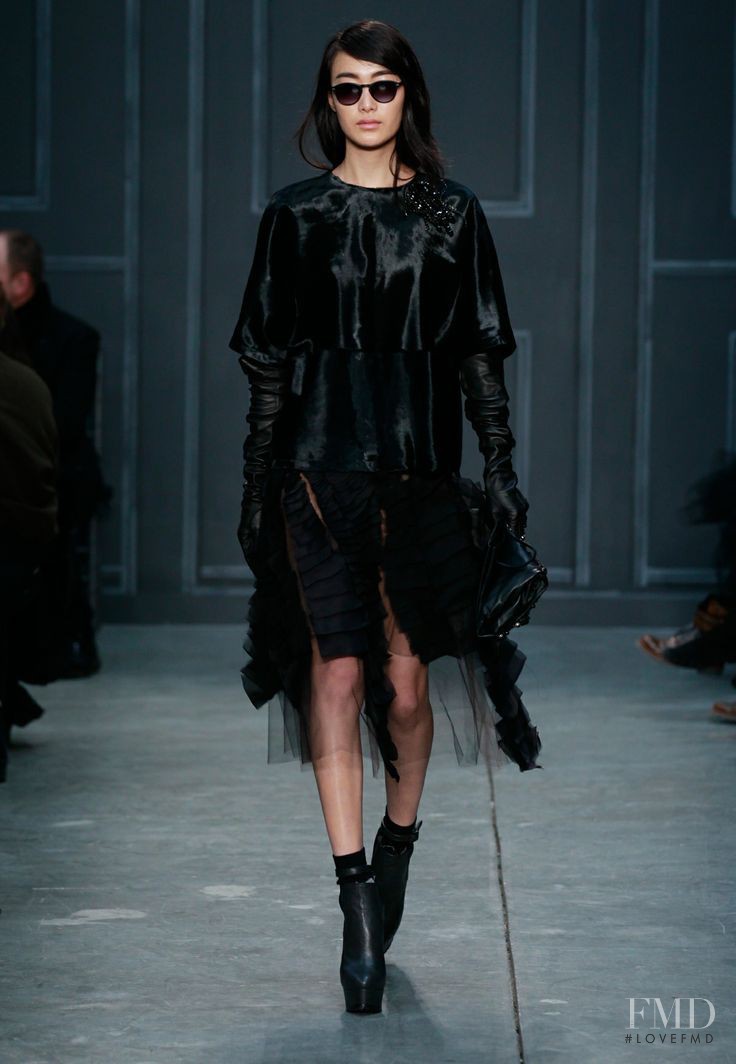 Shu Pei featured in  the Vera Wang fashion show for Autumn/Winter 2014