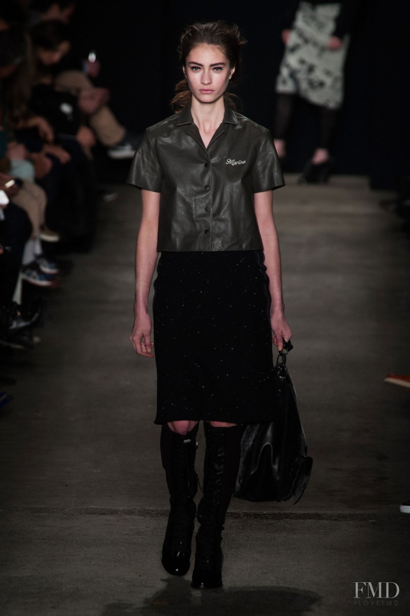 Marine Deleeuw featured in  the rag & bone fashion show for Autumn/Winter 2014