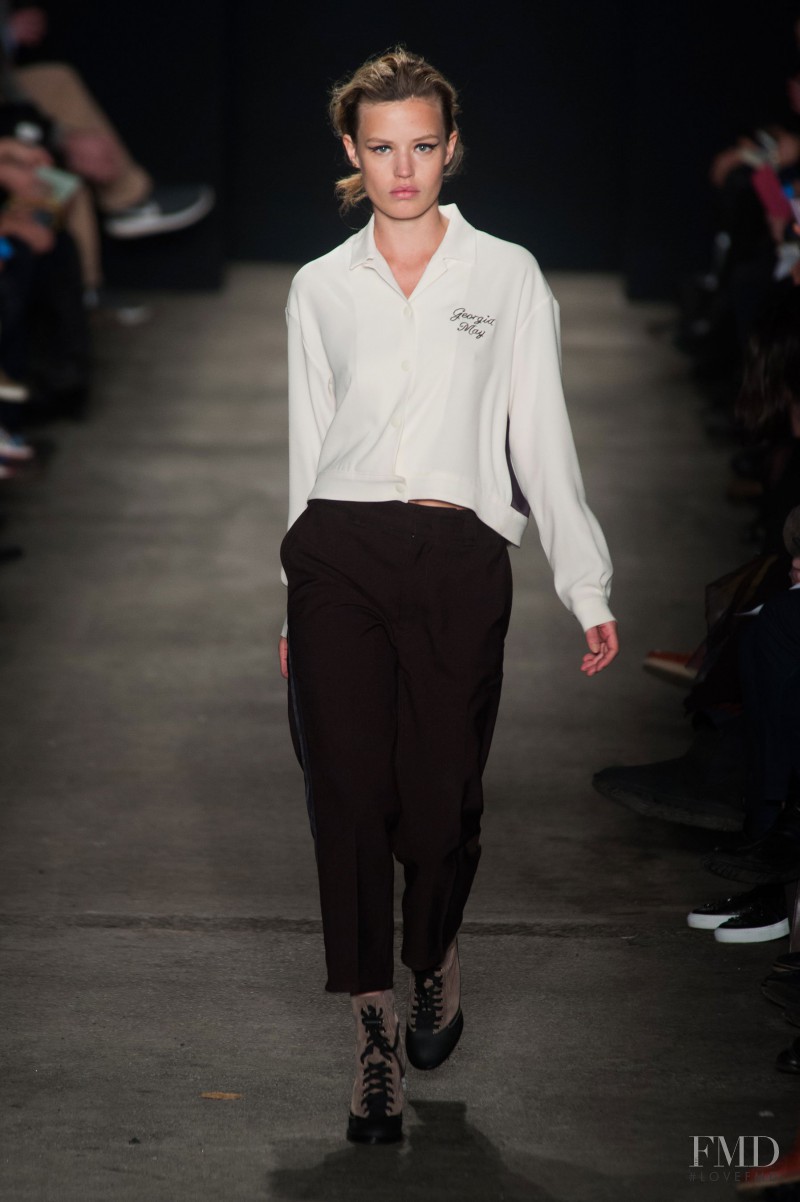 Georgia May Jagger featured in  the rag & bone fashion show for Autumn/Winter 2014