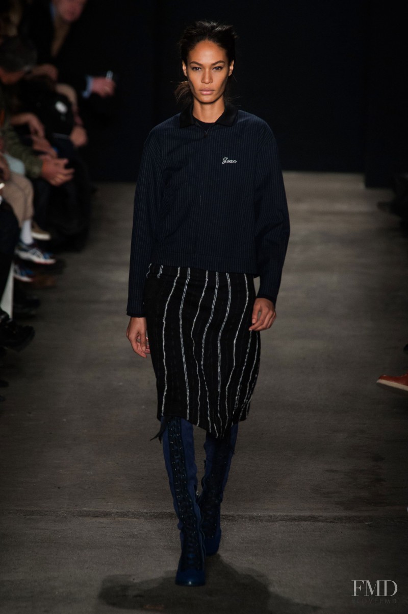 Joan Smalls featured in  the rag & bone fashion show for Autumn/Winter 2014