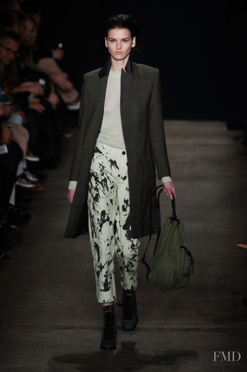 Katlin Aas featured in  the rag & bone fashion show for Autumn/Winter 2014