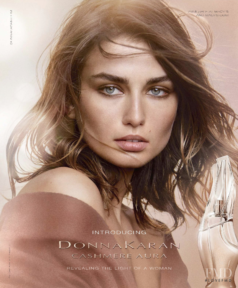 Andreea Diaconu featured in  the Donna Karan New York Cashmere Aura Fragrance advertisement for Autumn/Winter 2016