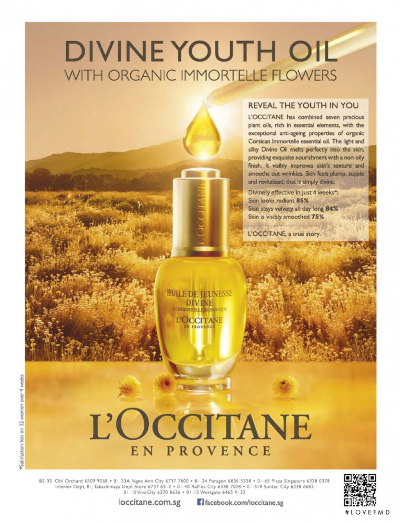 L\'Occitane En Provence advertisement for Autumn/Winter 2015