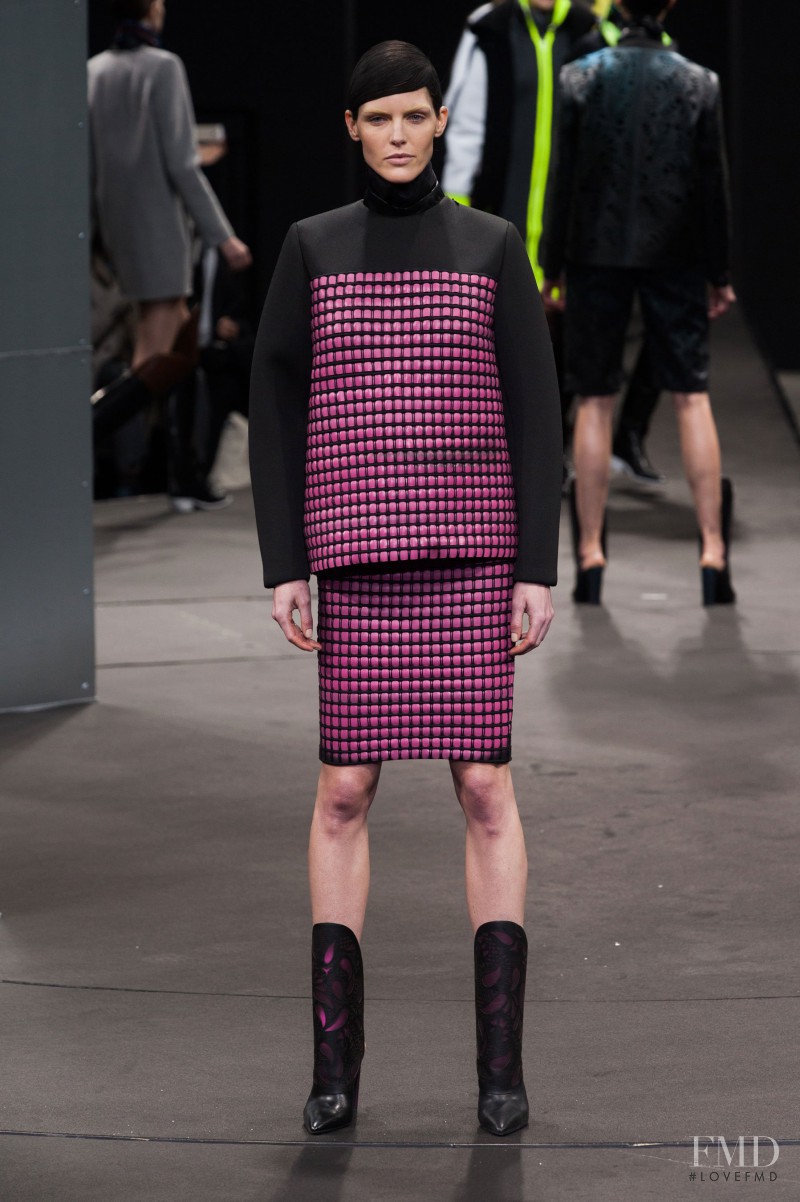 Hilary Rhoda featured in  the Alexander Wang fashion show for Autumn/Winter 2014