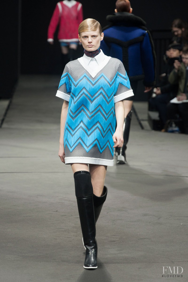 Hanne Gaby Odiele featured in  the Alexander Wang fashion show for Autumn/Winter 2014