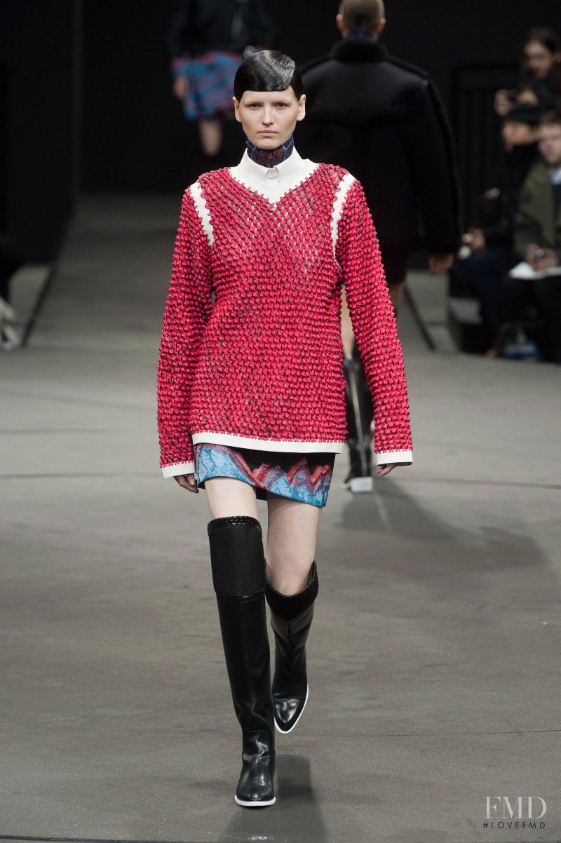 Katlin Aas featured in  the Alexander Wang fashion show for Autumn/Winter 2014