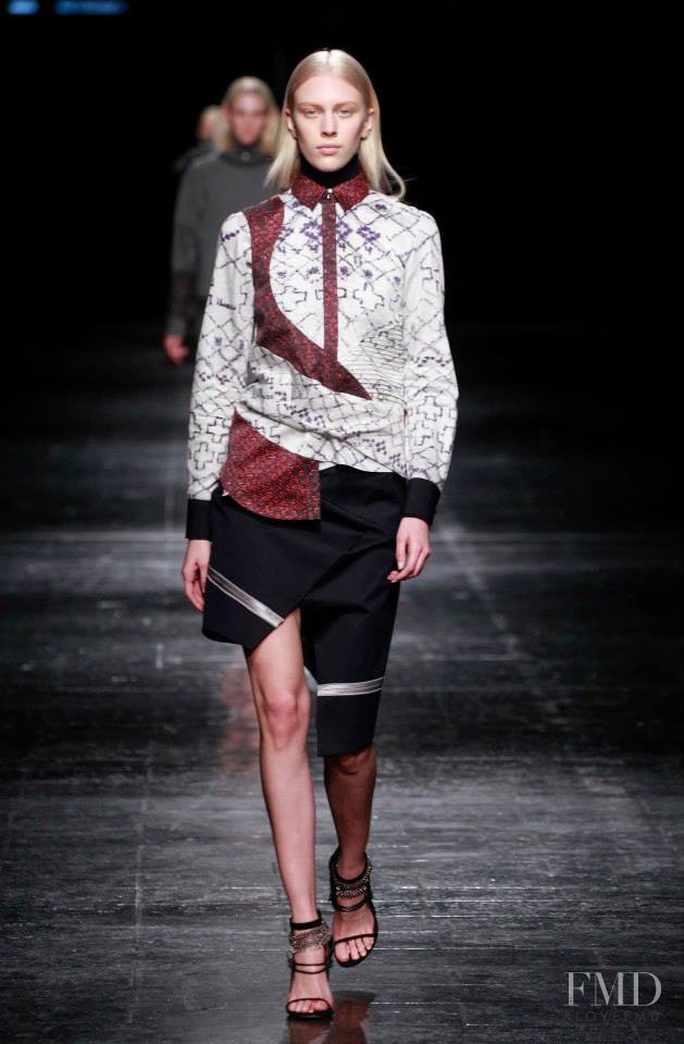 Juliana Schurig featured in  the Prabal Gurung fashion show for Autumn/Winter 2014