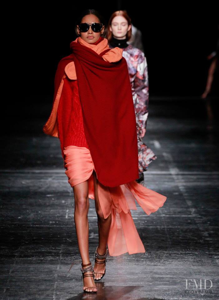 Malaika Firth featured in  the Prabal Gurung fashion show for Autumn/Winter 2014