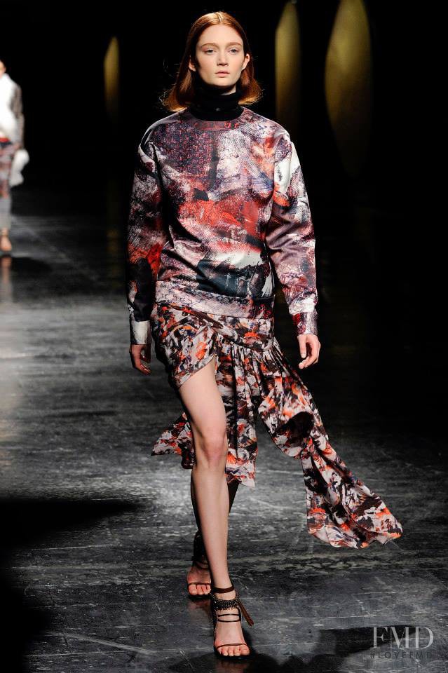 Sophie Touchet featured in  the Prabal Gurung fashion show for Autumn/Winter 2014