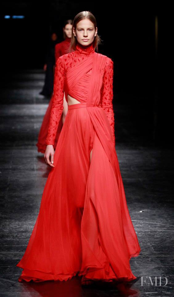 Elisabeth Erm featured in  the Prabal Gurung fashion show for Autumn/Winter 2014