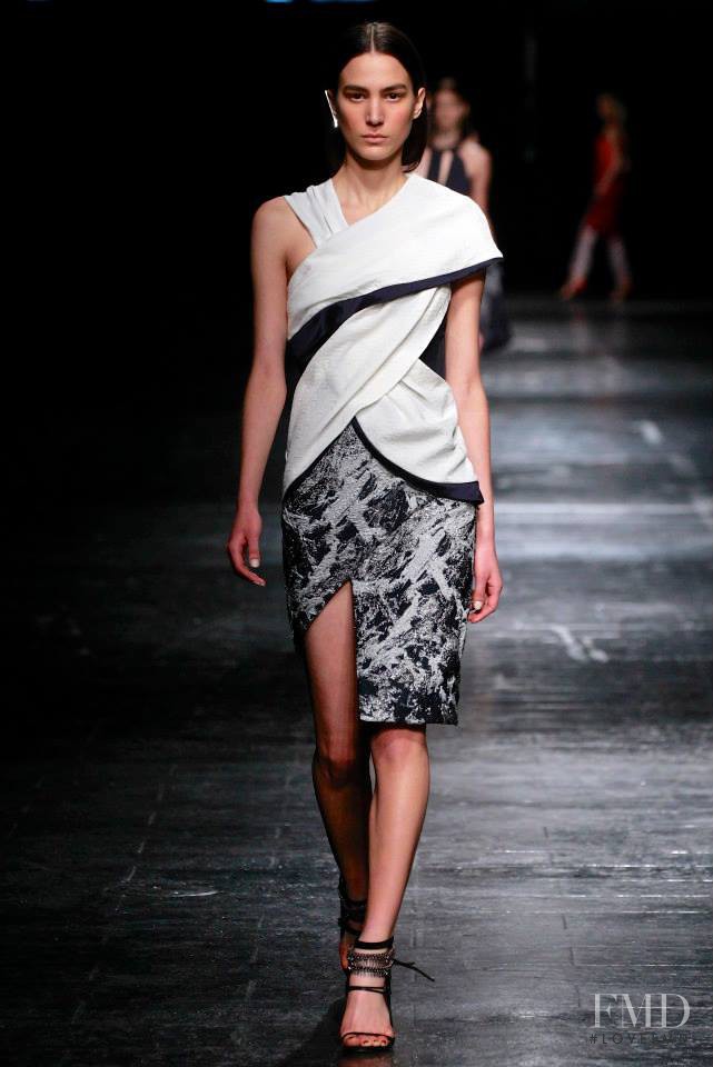 Mijo Mihaljcic featured in  the Prabal Gurung fashion show for Autumn/Winter 2014