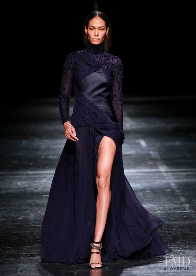 Joan Smalls featured in  the Prabal Gurung fashion show for Autumn/Winter 2014