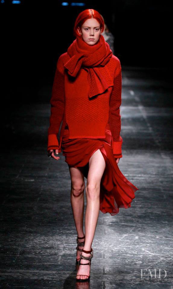 Natalie Westling featured in  the Prabal Gurung fashion show for Autumn/Winter 2014