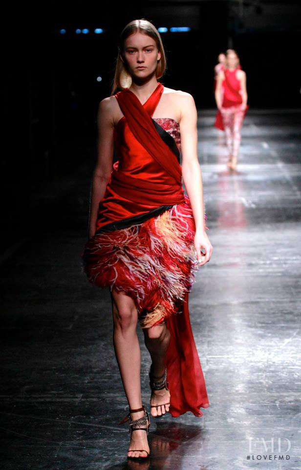 Katerina Ryabinkina featured in  the Prabal Gurung fashion show for Autumn/Winter 2014