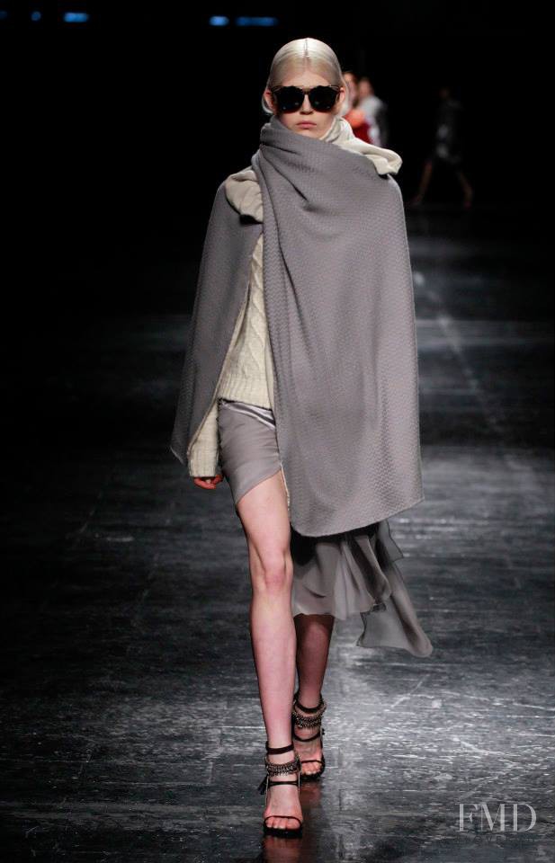 Ola Rudnicka featured in  the Prabal Gurung fashion show for Autumn/Winter 2014