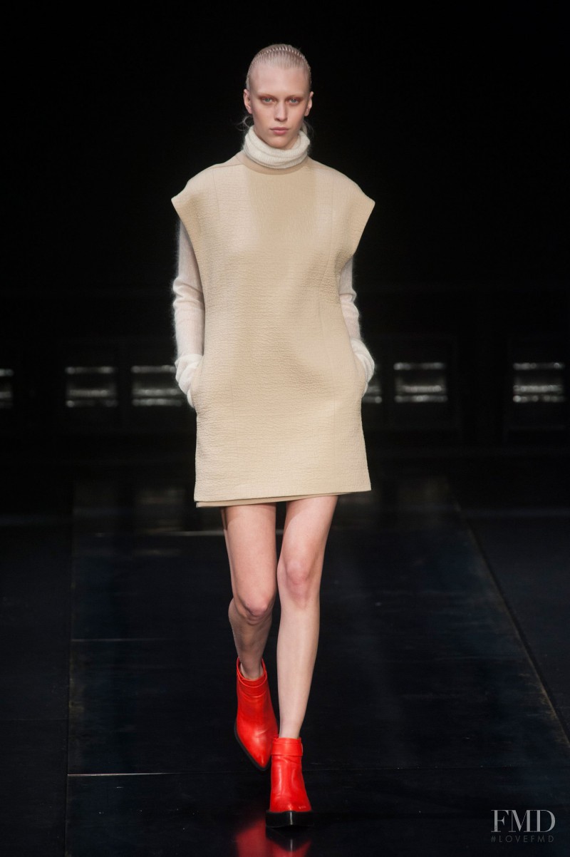 Juliana Schurig featured in  the Helmut Lang fashion show for Autumn/Winter 2014