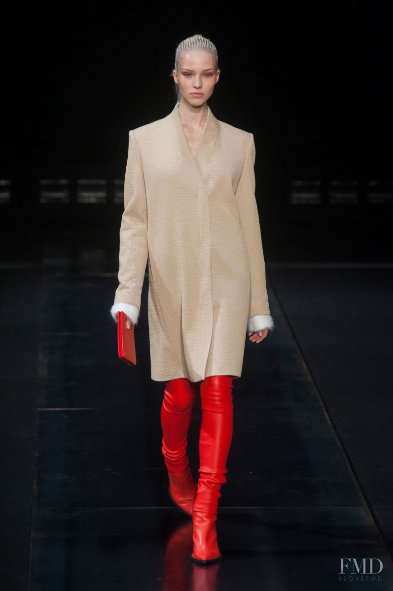 Sasha Luss featured in  the Helmut Lang fashion show for Autumn/Winter 2014