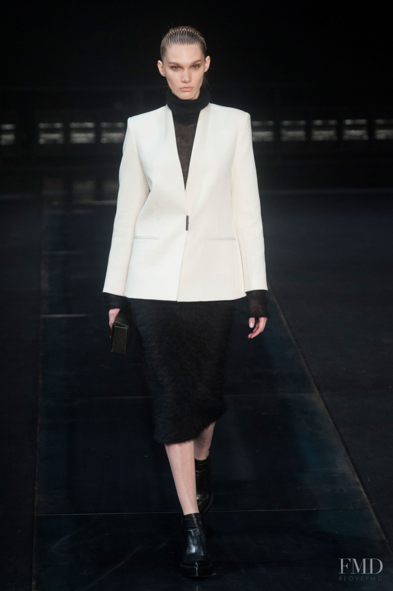 Irina Nikolaeva featured in  the Helmut Lang fashion show for Autumn/Winter 2014