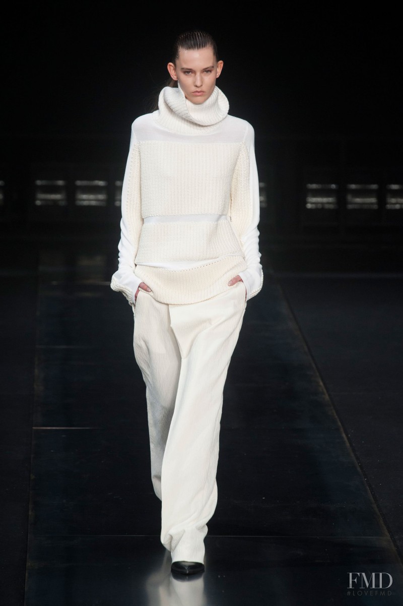 Caroline Davis featured in  the Helmut Lang fashion show for Autumn/Winter 2014