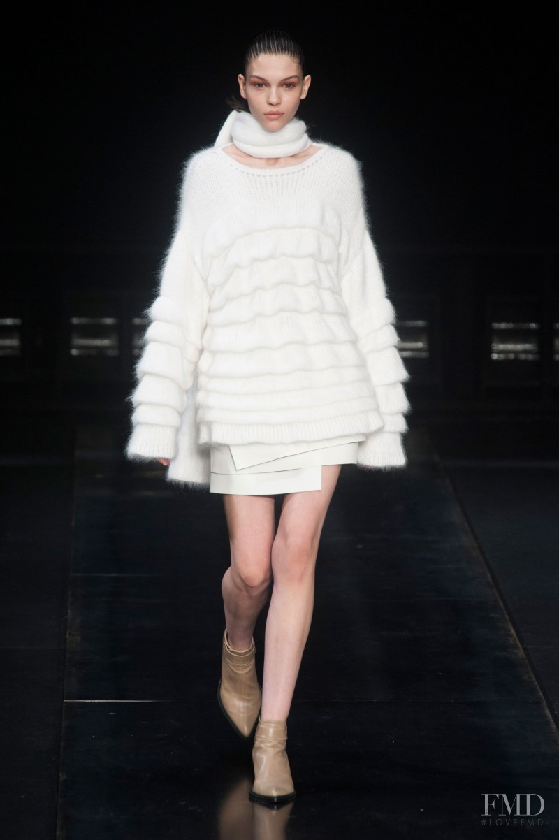 Kate Bogucharskaia featured in  the Helmut Lang fashion show for Autumn/Winter 2014