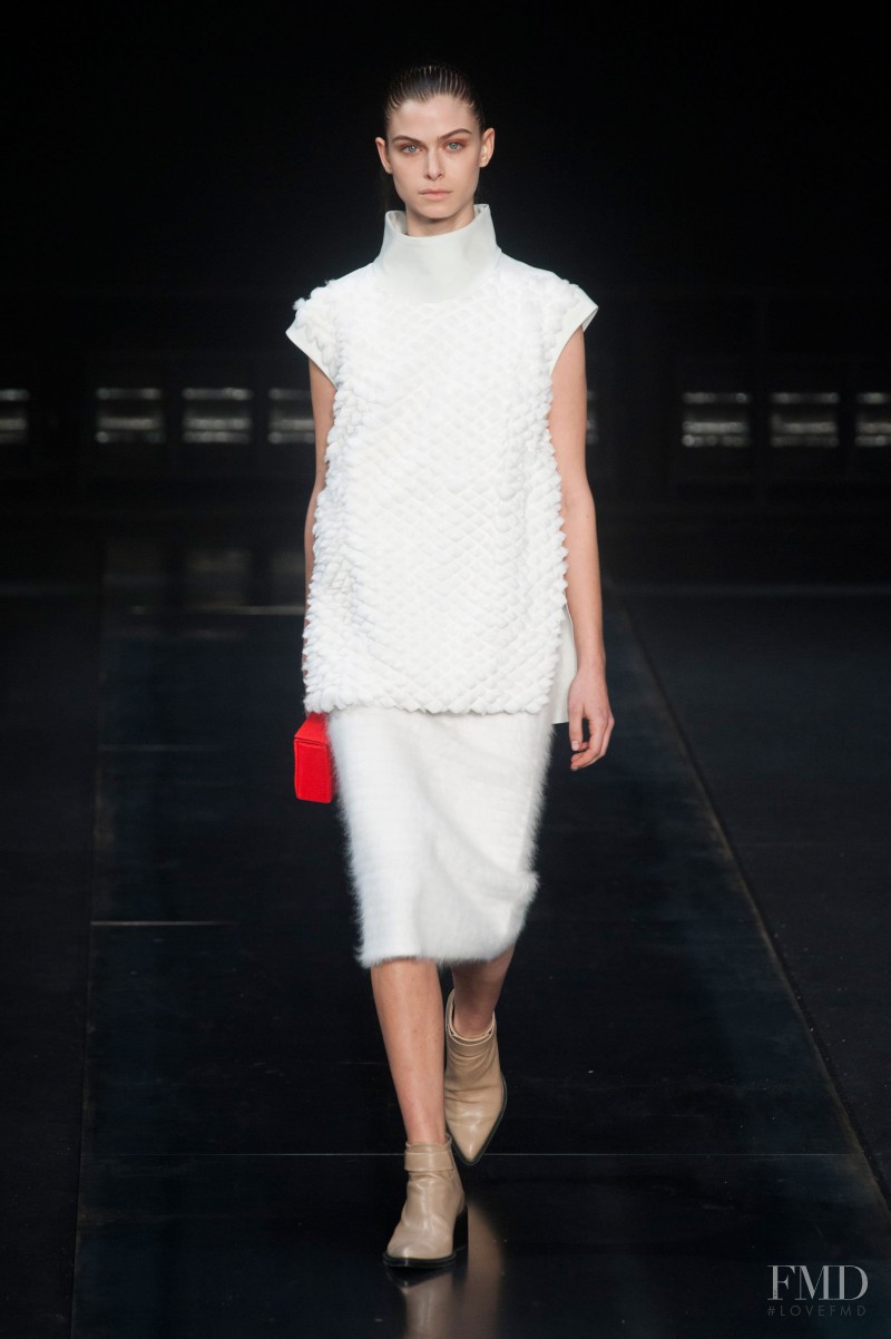 Pamela Bernier featured in  the Helmut Lang fashion show for Autumn/Winter 2014