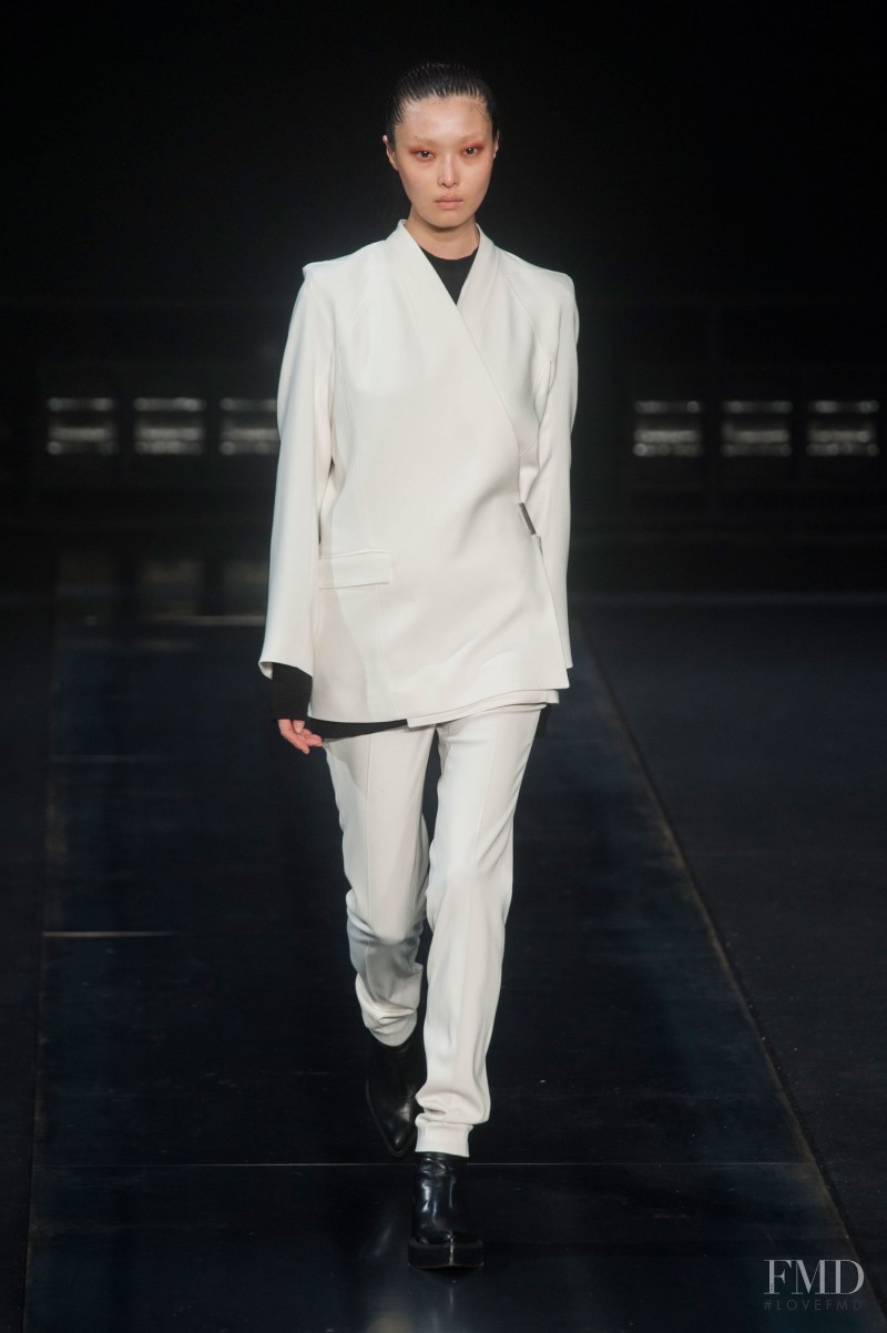 Sung Hee Kim featured in  the Helmut Lang fashion show for Autumn/Winter 2014