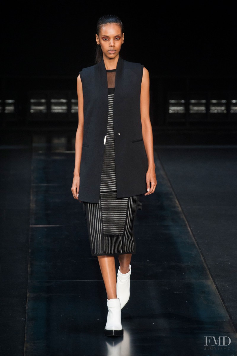 Grace Mahary featured in  the Helmut Lang fashion show for Autumn/Winter 2014