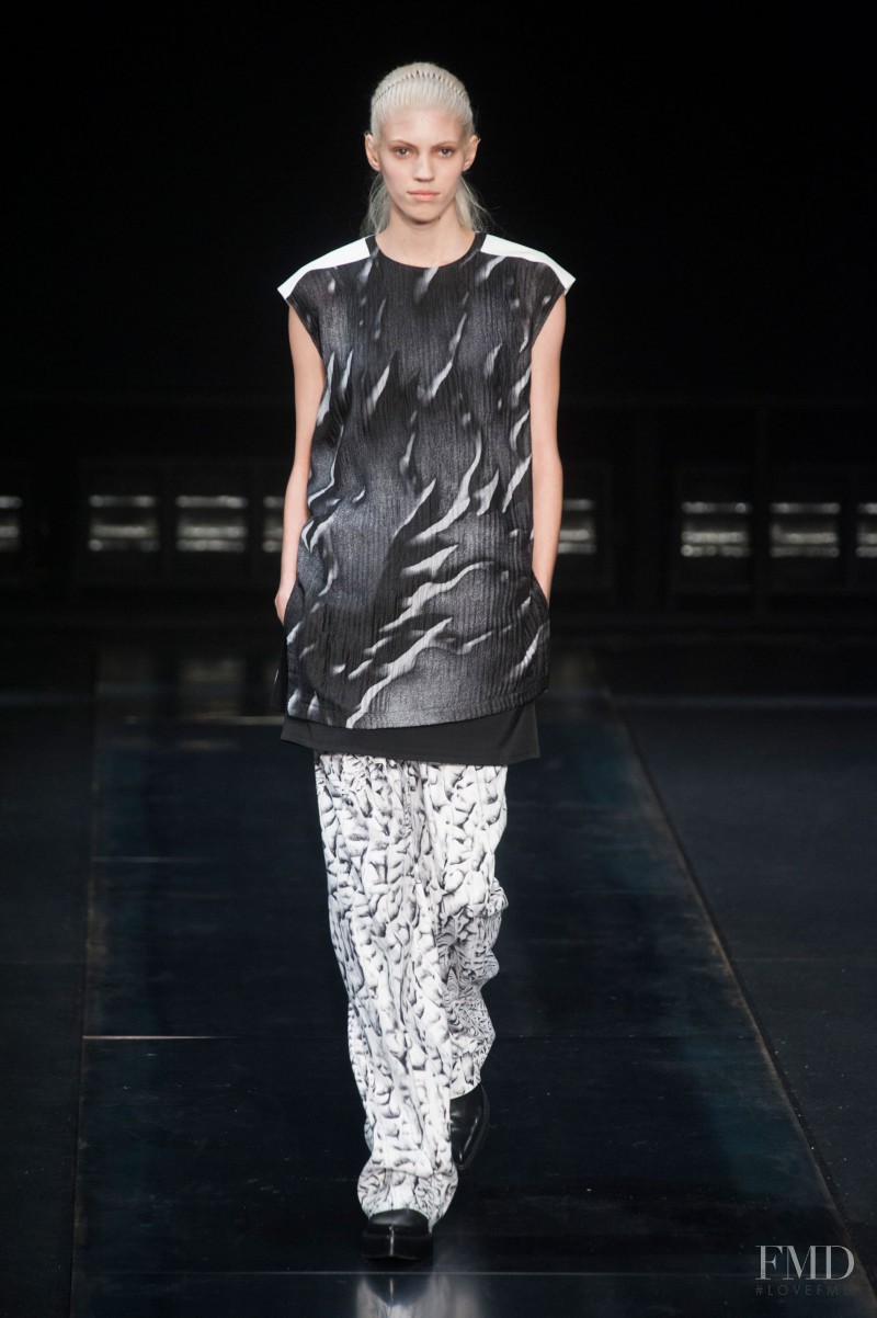 Devon Windsor featured in  the Helmut Lang fashion show for Autumn/Winter 2014