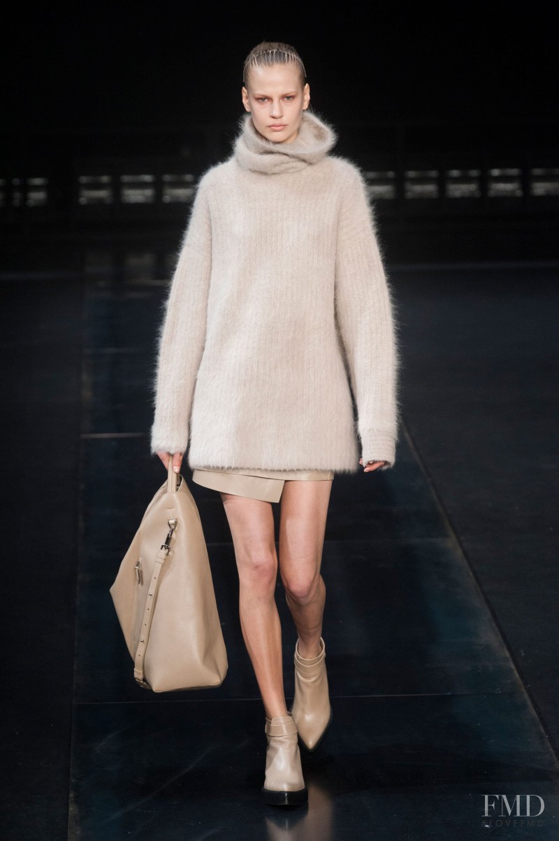 Elisabeth Erm featured in  the Helmut Lang fashion show for Autumn/Winter 2014