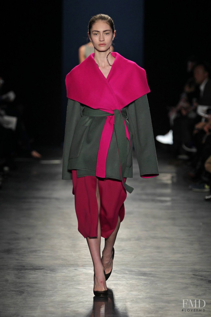 Marine Deleeuw featured in  the Altuzarra fashion show for Autumn/Winter 2014