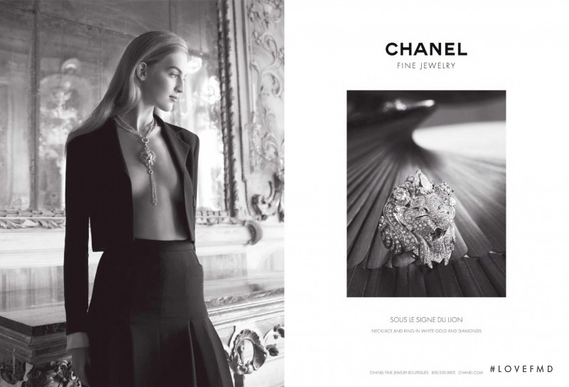 Vanessa Axente featured in  the Chanel Fine Jewellery advertisement for Spring/Summer 2016