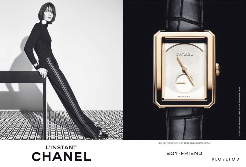 Sam Rollinson featured in  the Chanel Watches advertisement for Spring/Summer 2016