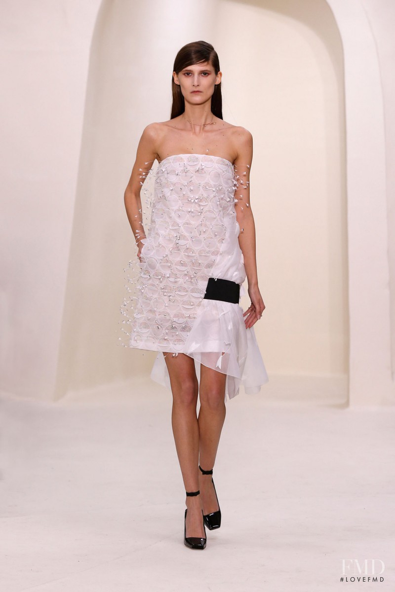 Marie Piovesan featured in  the Christian Dior Haute Couture fashion show for Spring/Summer 2014