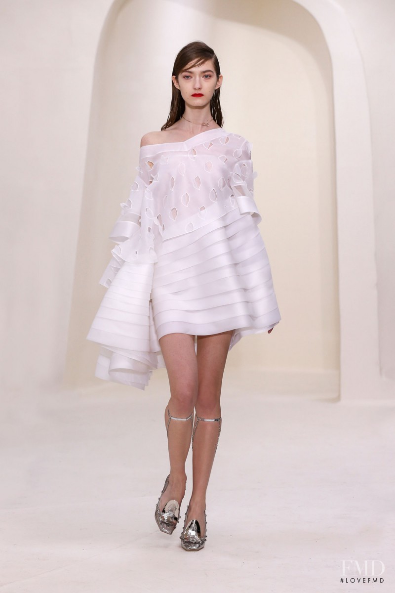 Kasia Jujeczka featured in  the Christian Dior Haute Couture fashion show for Spring/Summer 2014