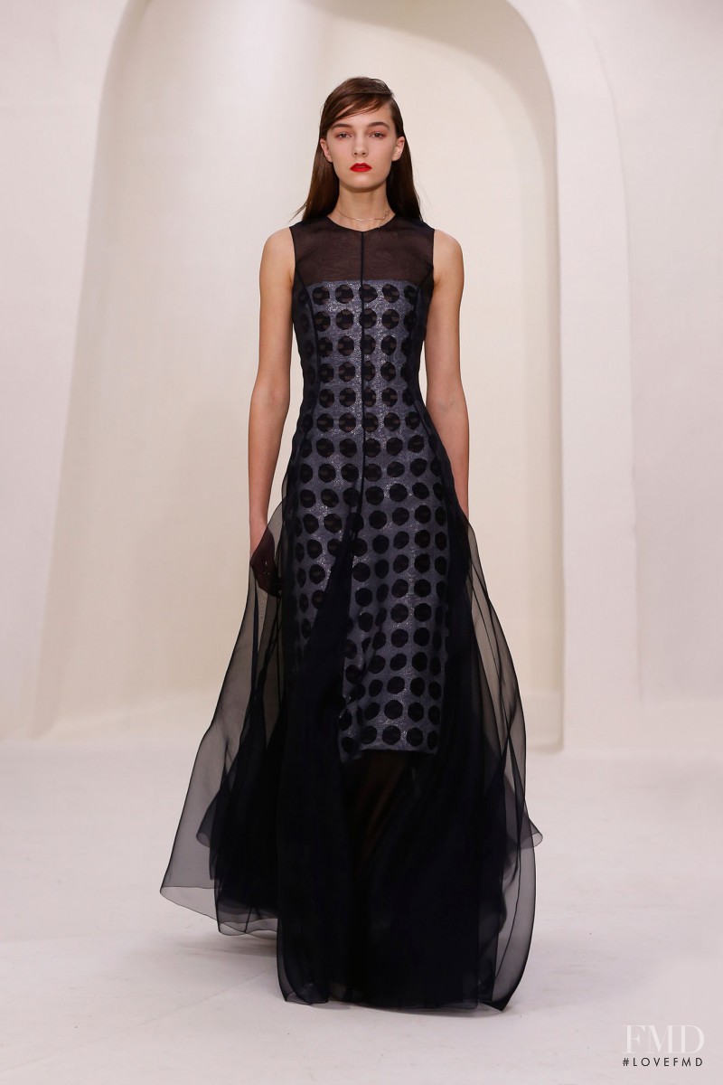 Irina Liss featured in  the Christian Dior Haute Couture fashion show for Spring/Summer 2014