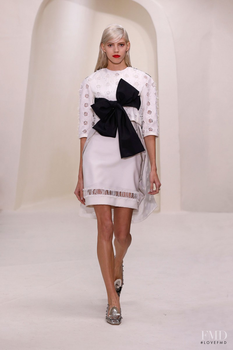 Devon Windsor featured in  the Christian Dior Haute Couture fashion show for Spring/Summer 2014
