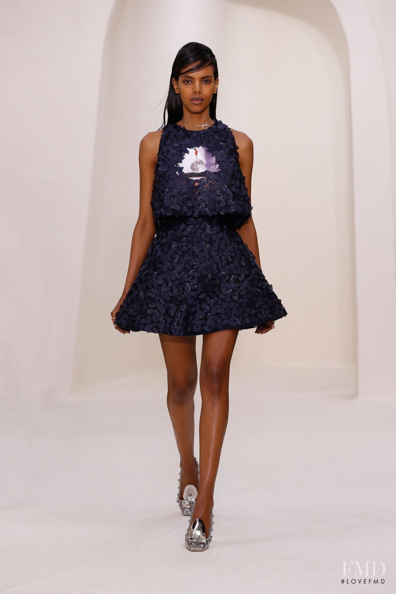 Grace Mahary featured in  the Christian Dior Haute Couture fashion show for Spring/Summer 2014