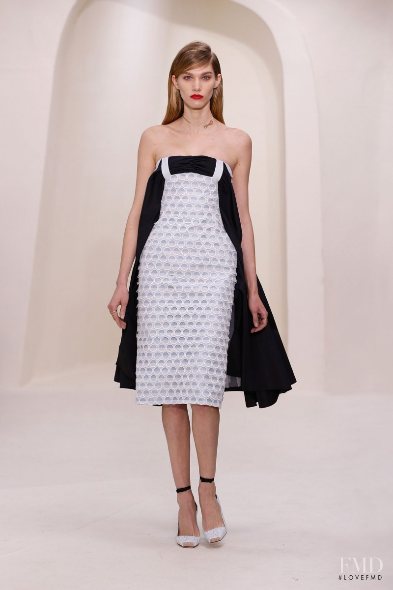Irina Nikolaeva featured in  the Christian Dior Haute Couture fashion show for Spring/Summer 2014