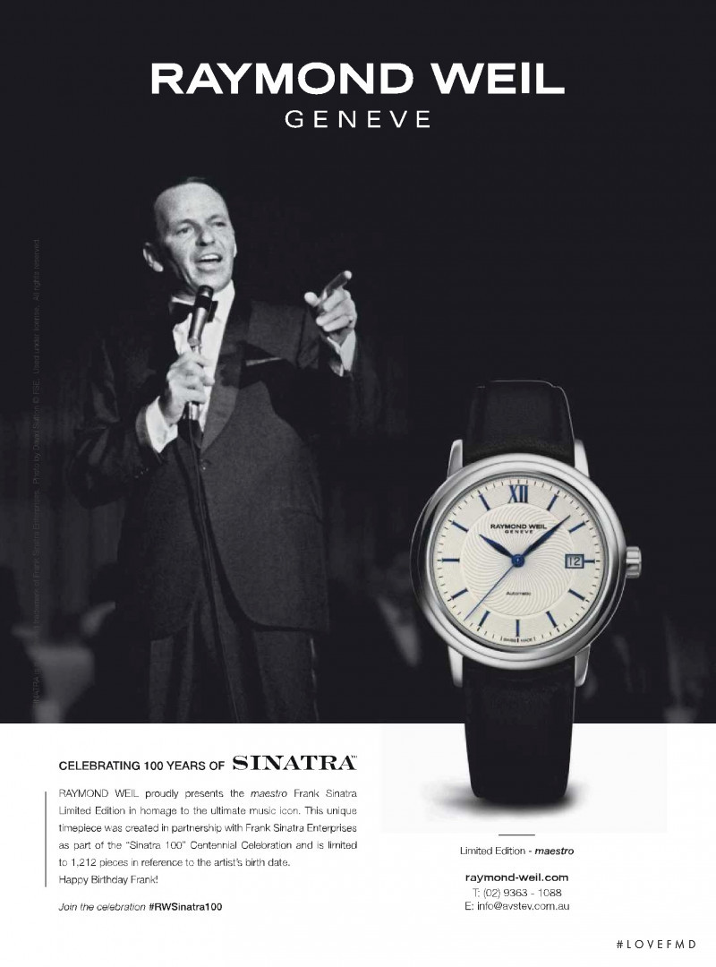 Raymond Weil advertisement for Autumn/Winter 2015