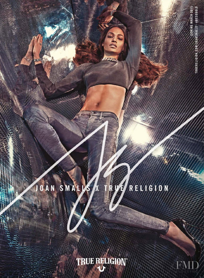 Joan Smalls featured in  the True Religion advertisement for Spring/Summer 2015