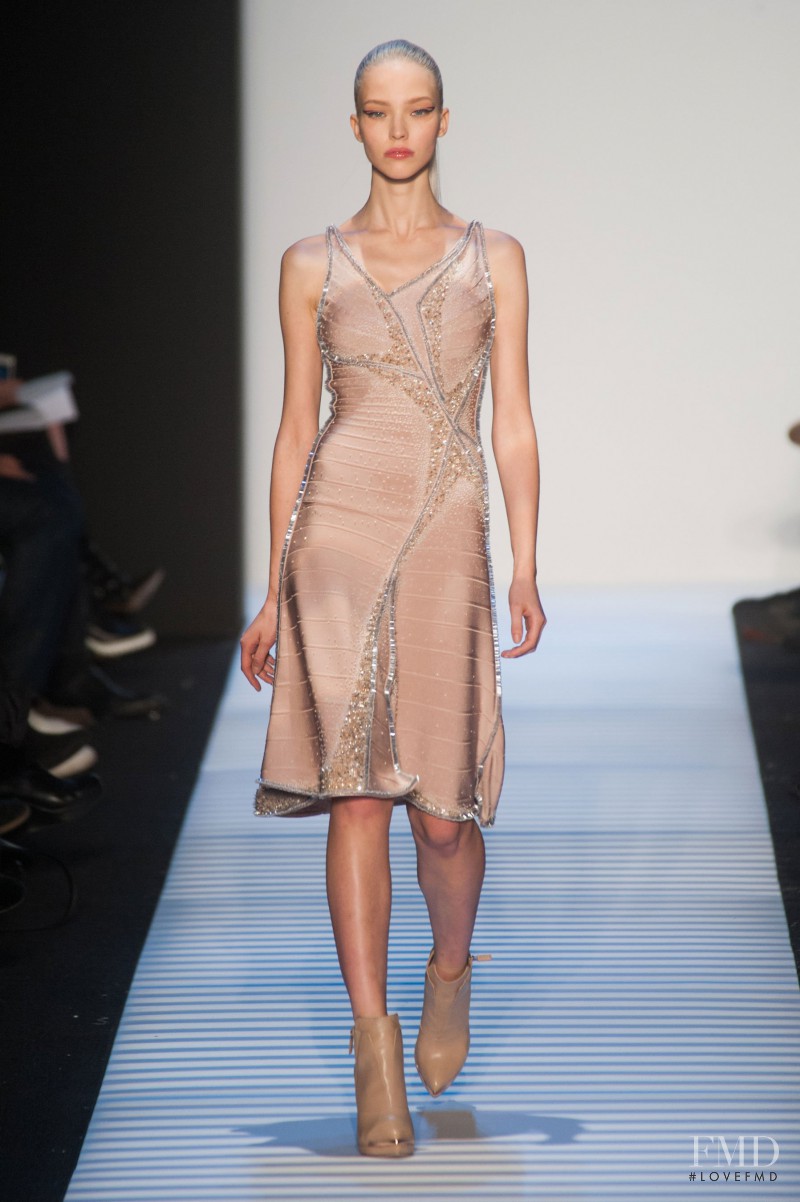 Sasha Luss featured in  the Herve Leger fashion show for Autumn/Winter 2014