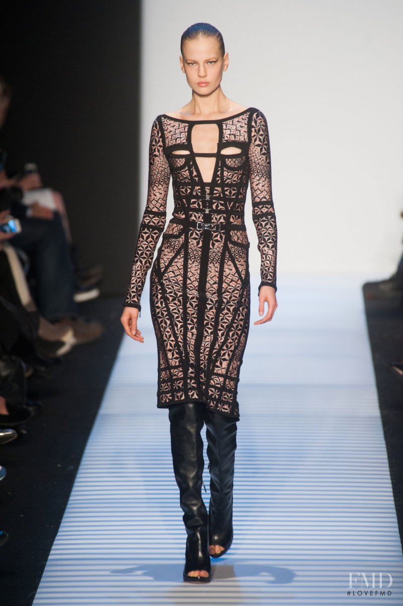 Elisabeth Erm featured in  the Herve Leger fashion show for Autumn/Winter 2014